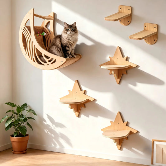 LunaNest™ – Hamaca para Gatos 3 en 1 | Descanso y Diversión